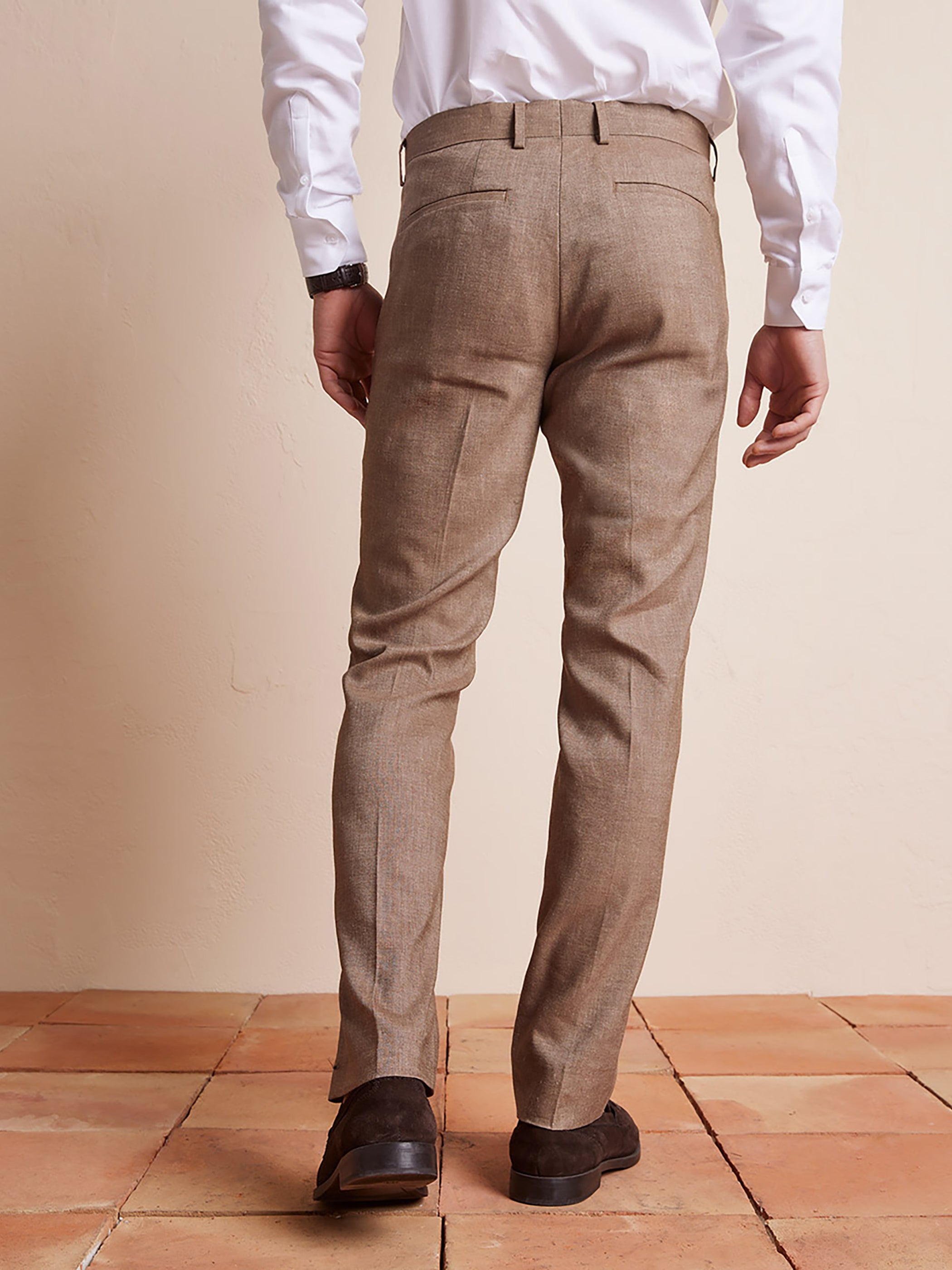 Slim Fit Stretch Linen Suit Pant rw&co On Sale