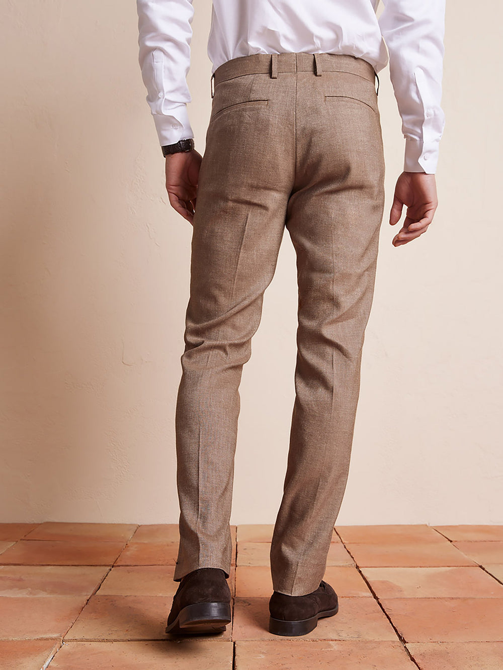 Slim Fit Stretch Linen Suit Pant rw&co On Sale