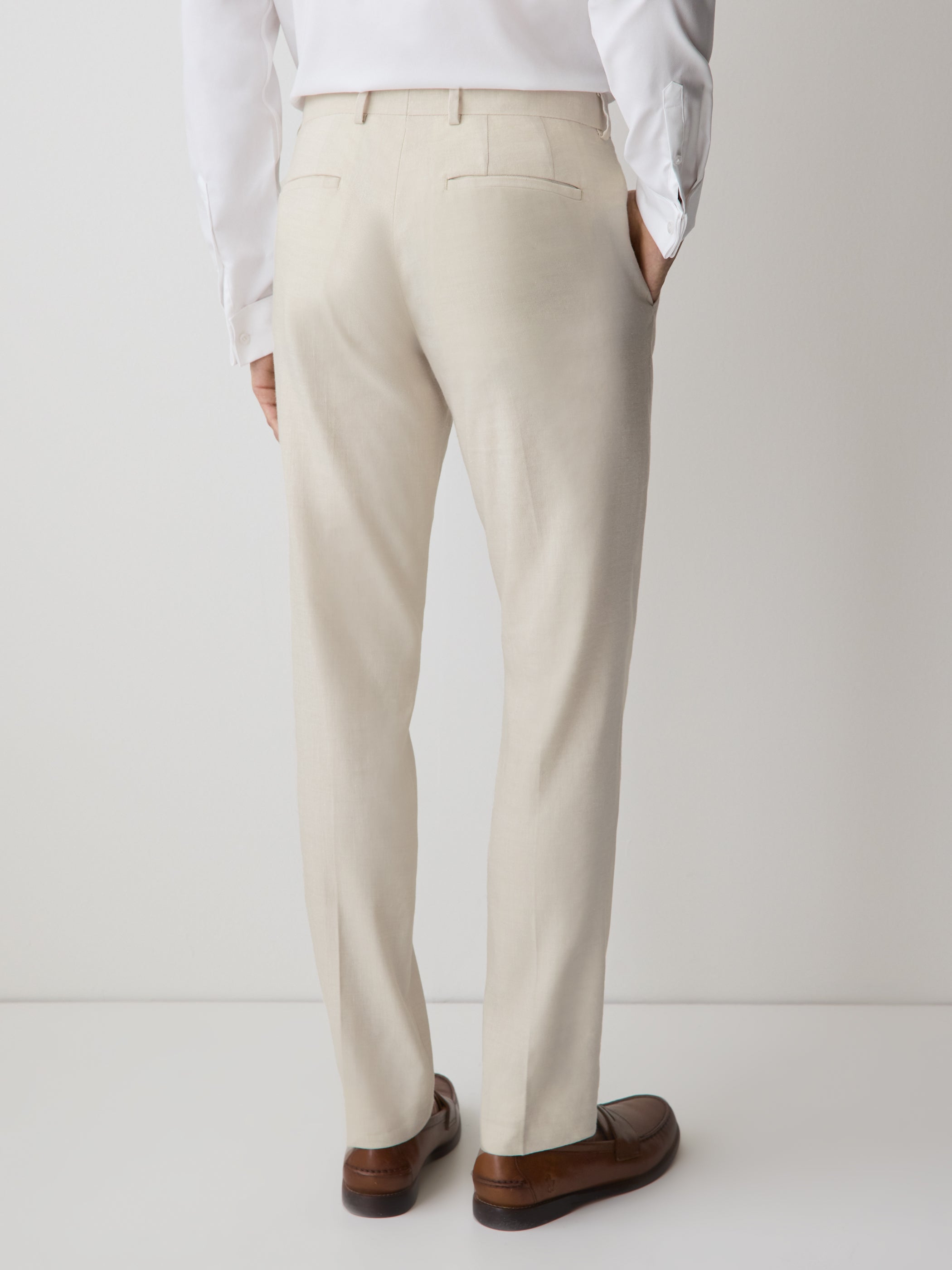 Slim Fit Stretch Linen Suit Pant rw&co On Sale