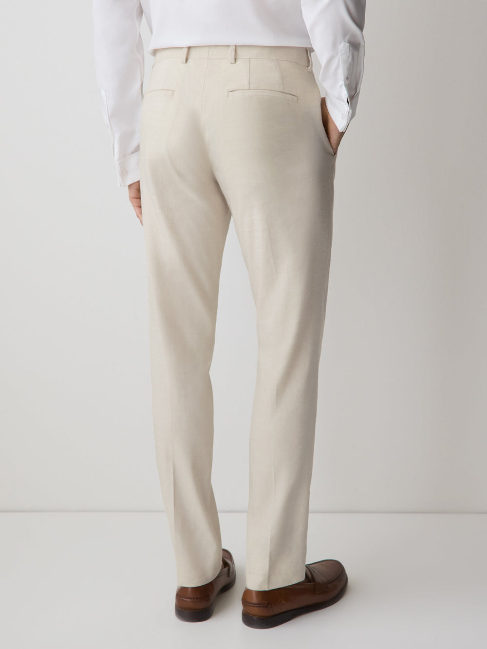 Slim Fit Stretch Linen Suit Pant rw&co On Sale