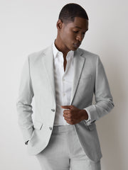Essential Slim Fit Light Grey Suit Blazer rw&co Great Value Deal