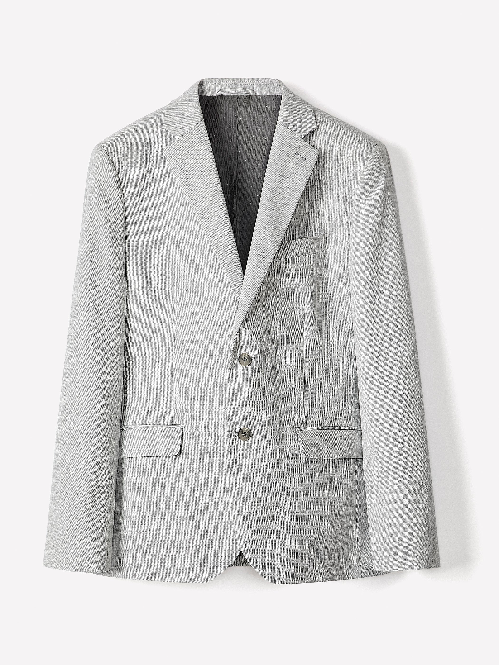 Essential Trailored Fit Light Grey Suit Blazer rw&co Special Offer