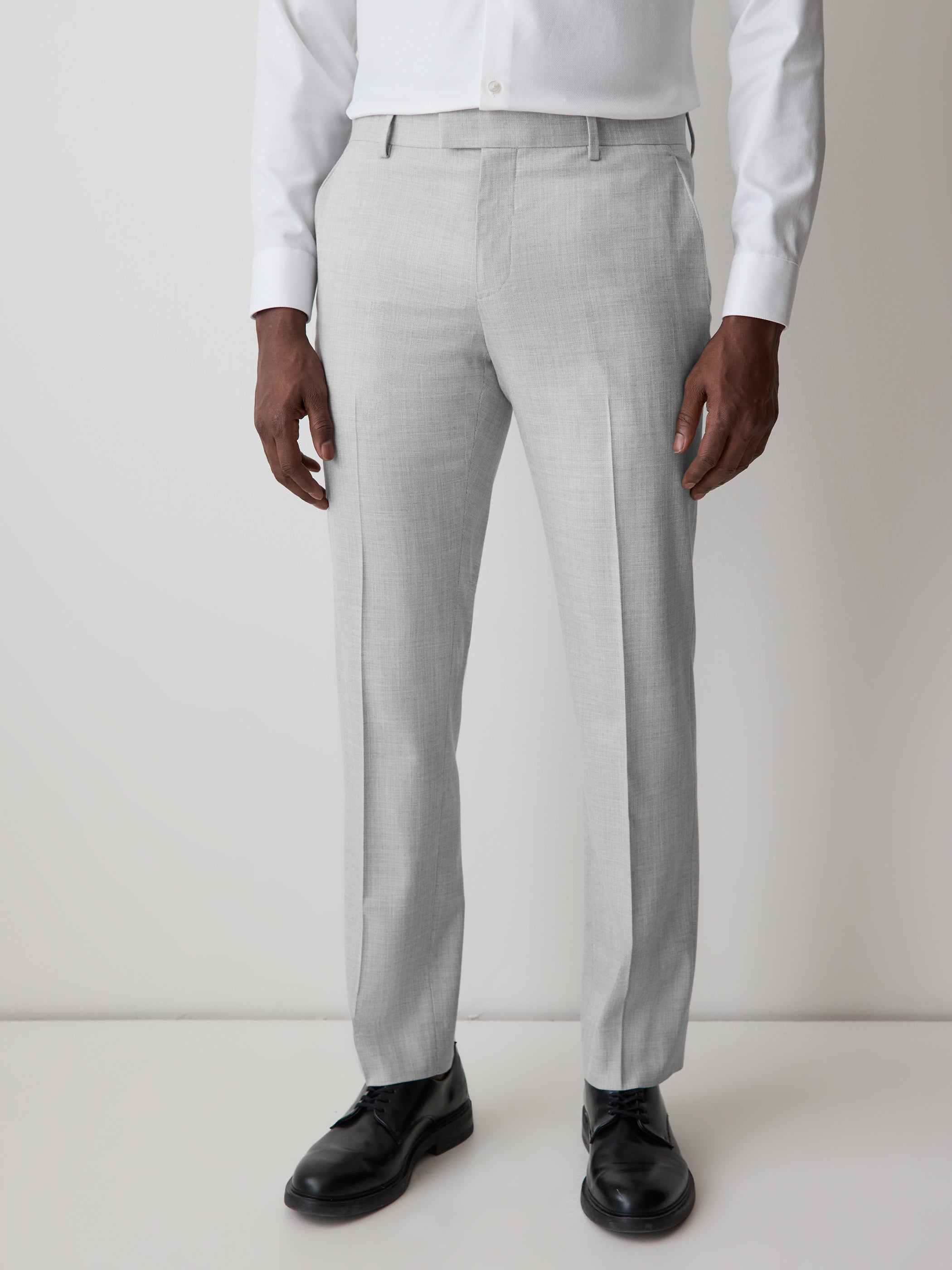 Essential Tailored Fit Light Grey Suit Pant rw&co Limited Time Discount