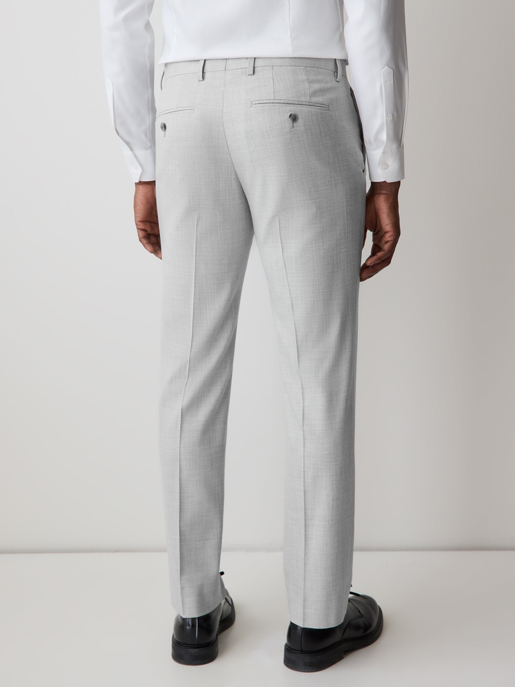 Essential Tailored Fit Light Grey Suit Pant rw&co Limited Time Discount