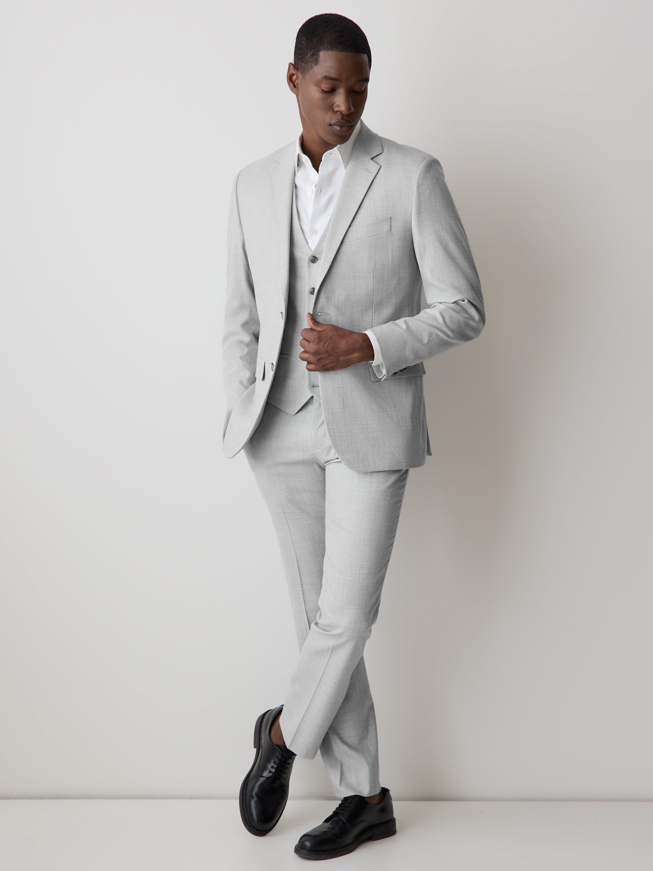 Essential Light Grey Suit Vest rw&co Exclusive Sale Price