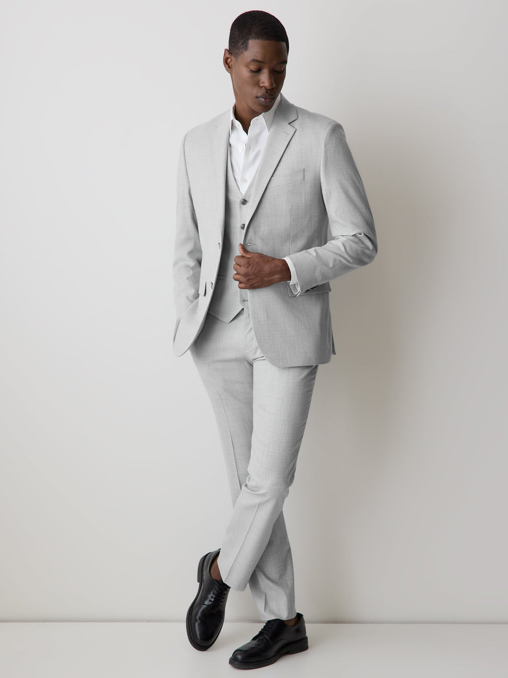 Essential Light Grey Suit Vest rw&co Exclusive Sale Price