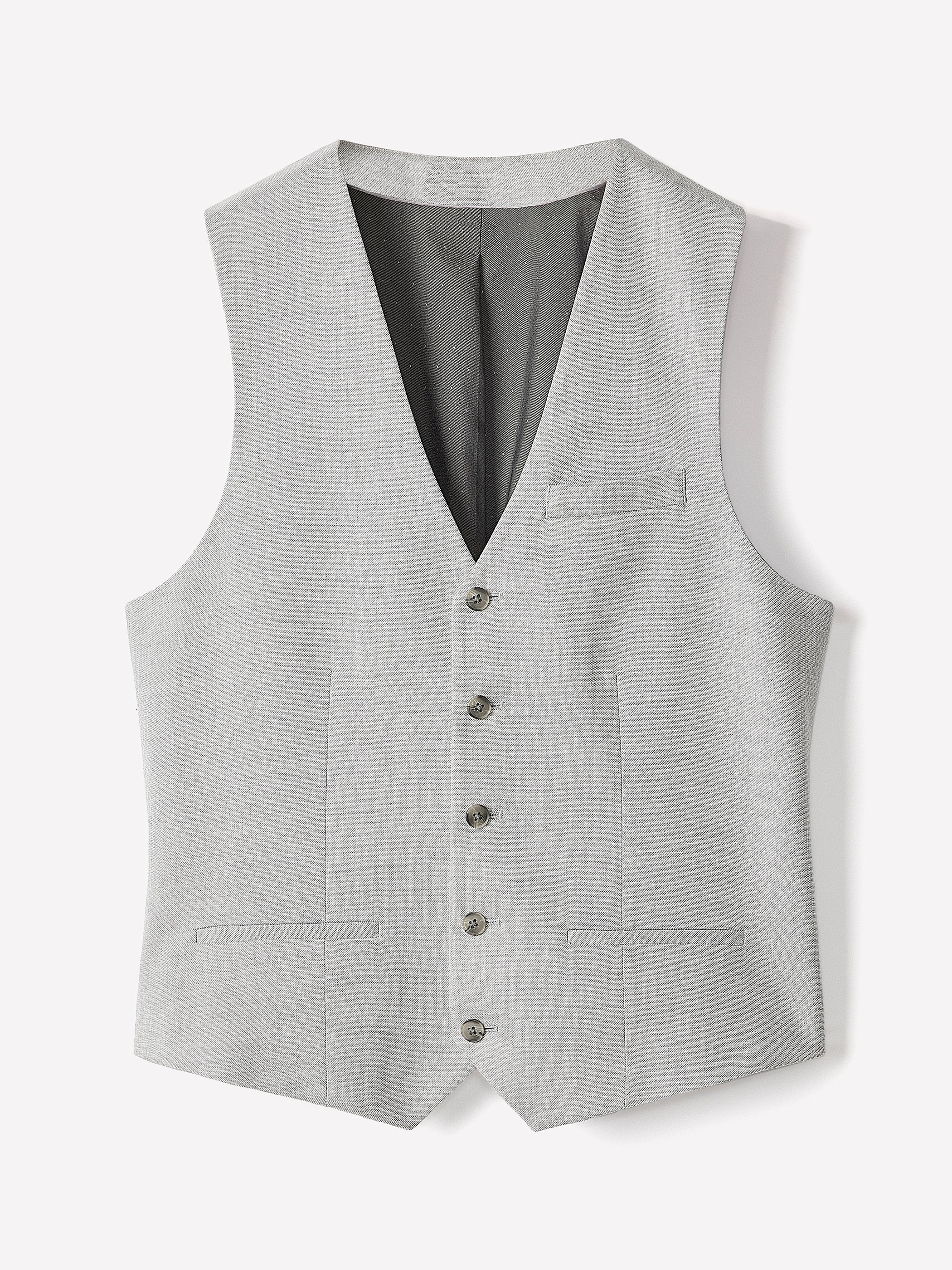 Essential Light Grey Suit Vest rw&co Exclusive Sale Price