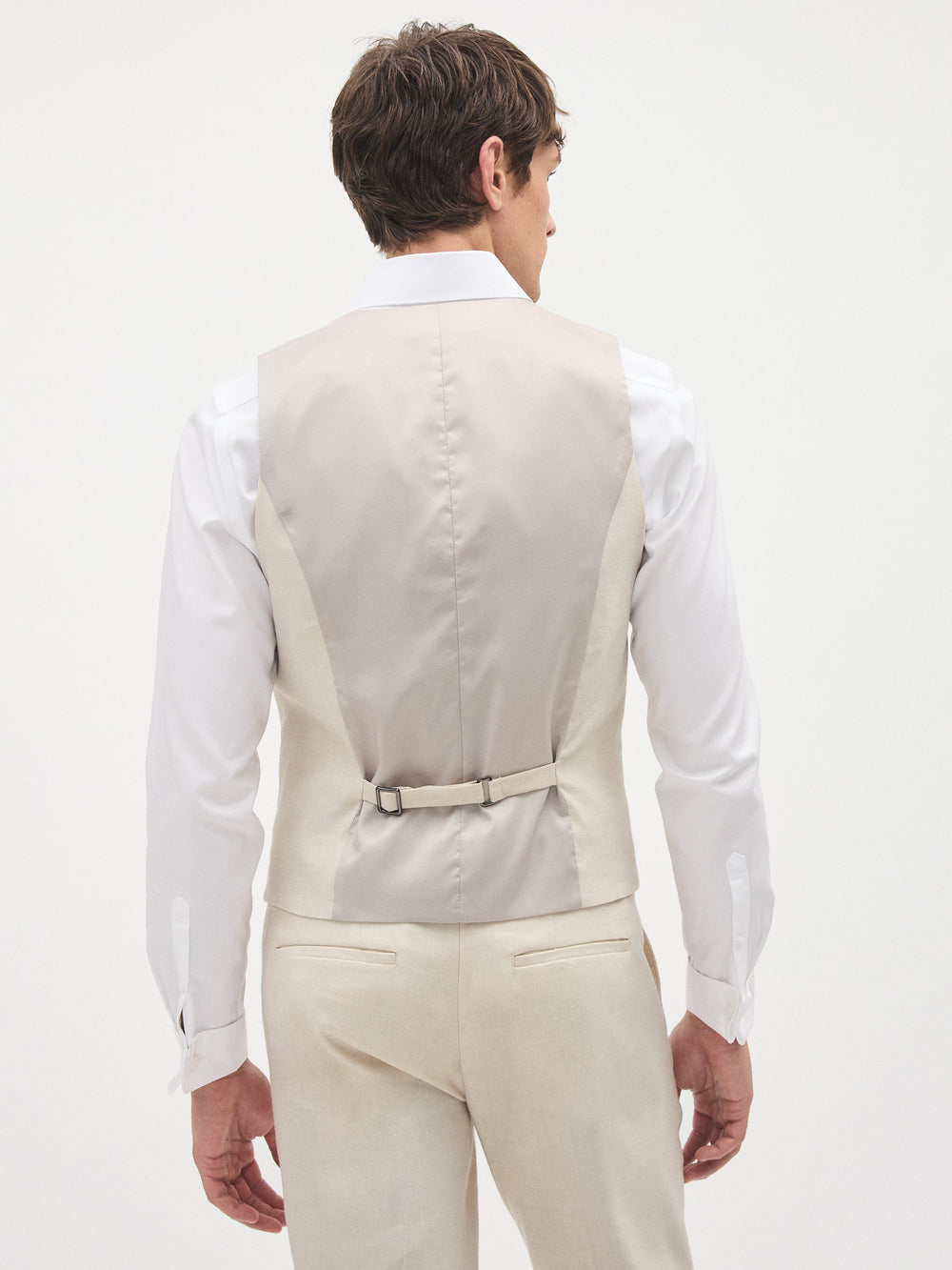 Stretch Linen Suit Vest rw&co On Sale
