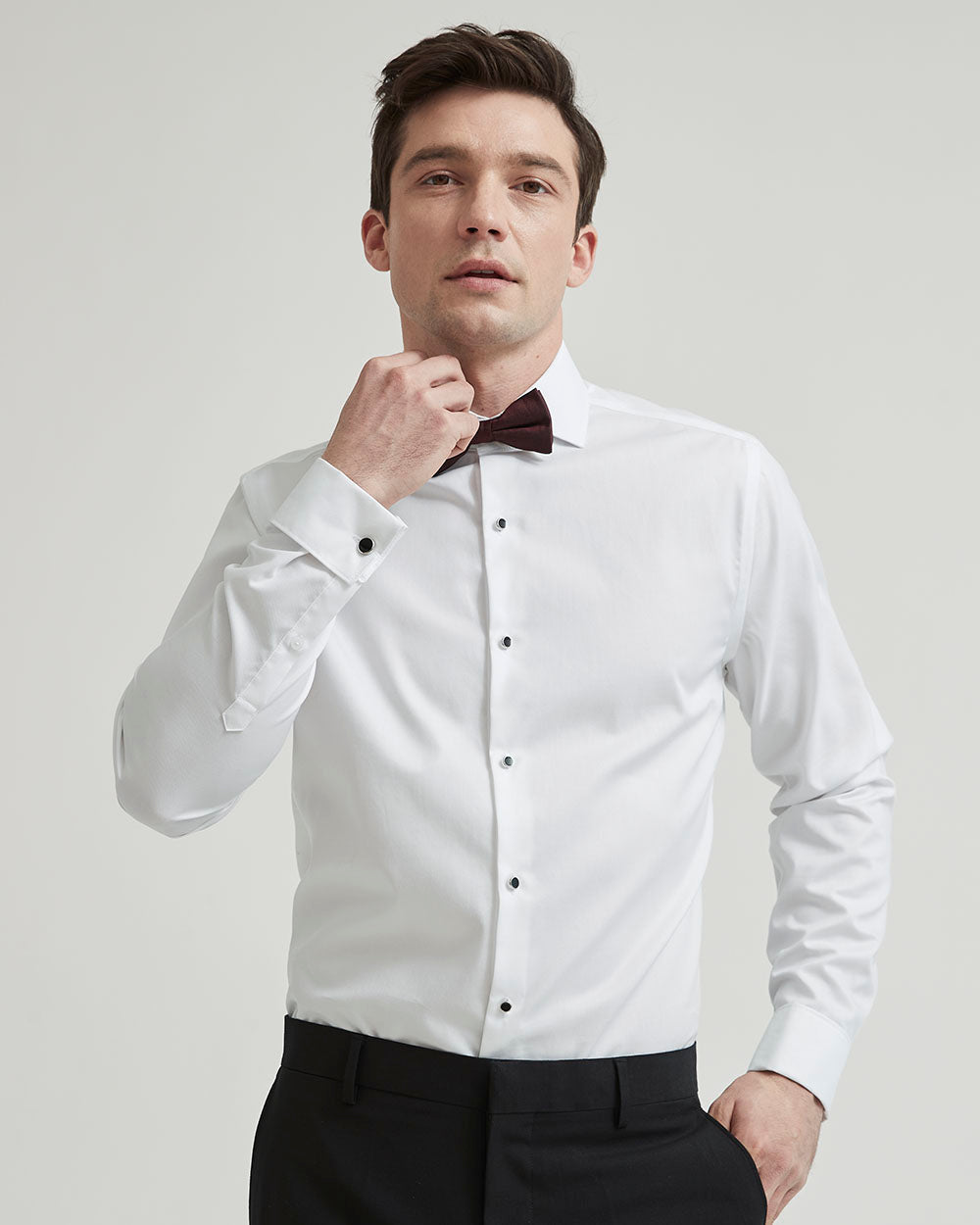 White Tuxedo Dress Shirt rw&co Great Value Deal