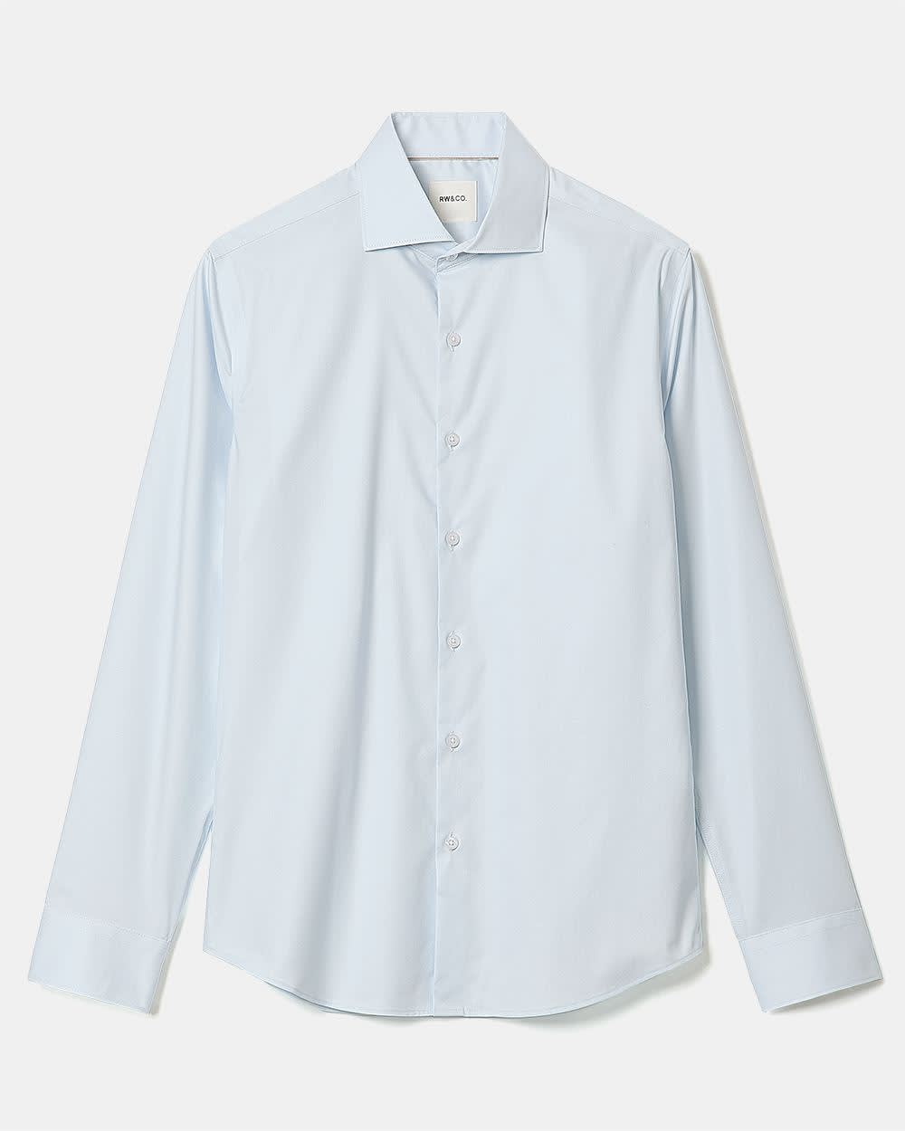 Slim Fit Solid Sateen Dress Shirt rw&co Limited Time Discount
