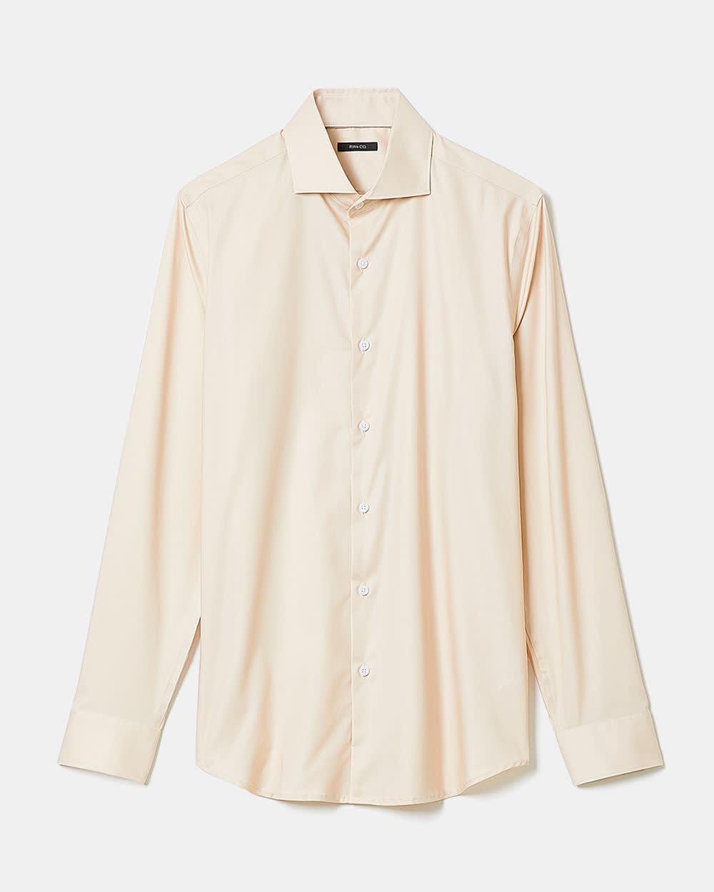 Slim Fit Solid Sateen Dress Shirt rw&co Limited Time Discount