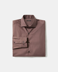 Slim Fit Solid Sateen Dress Shirt rw&co Limited Time Discount