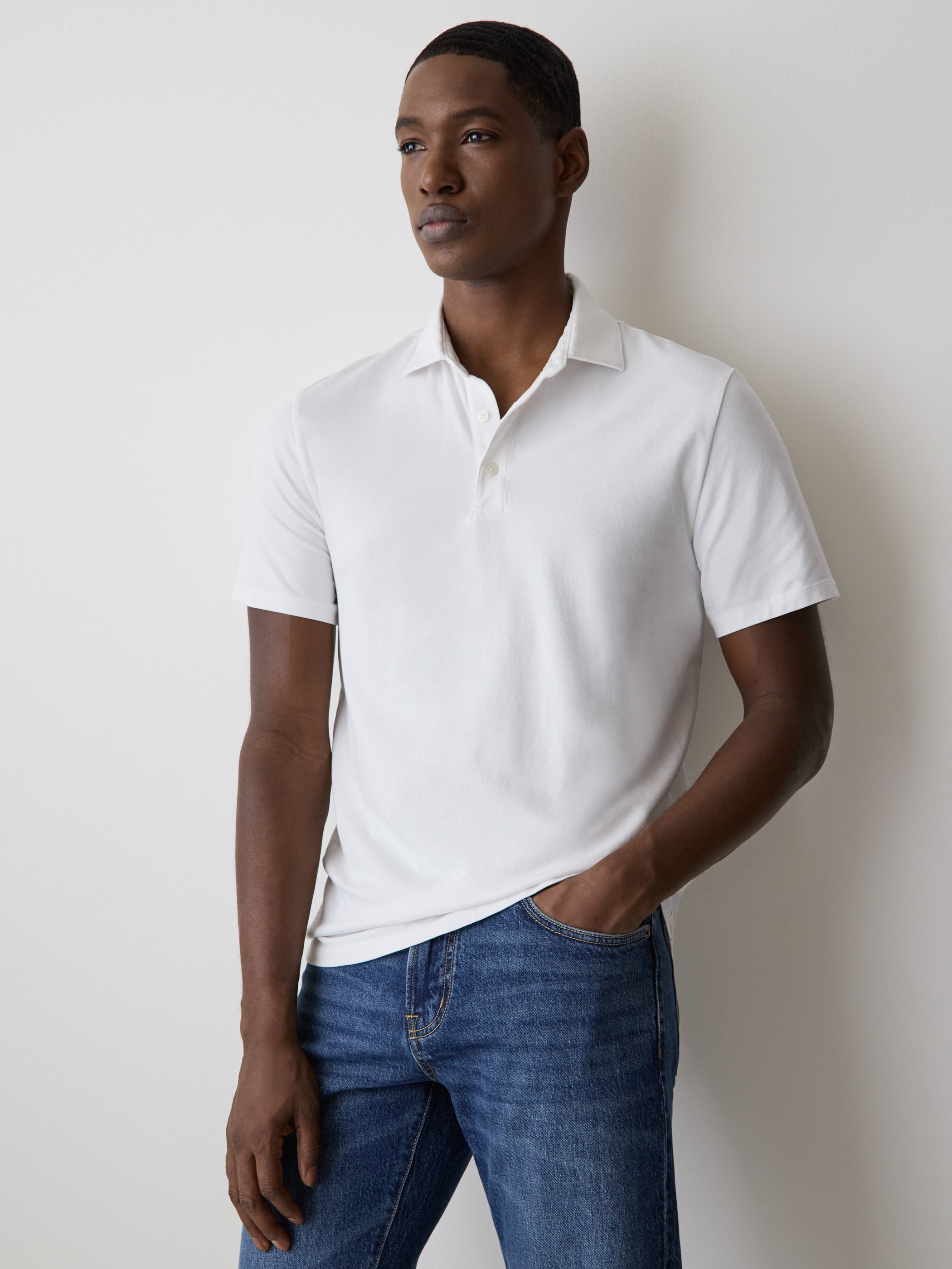 Short-Sleeve Supima (R) Cotton Jersey Polo rw&co Special Offer