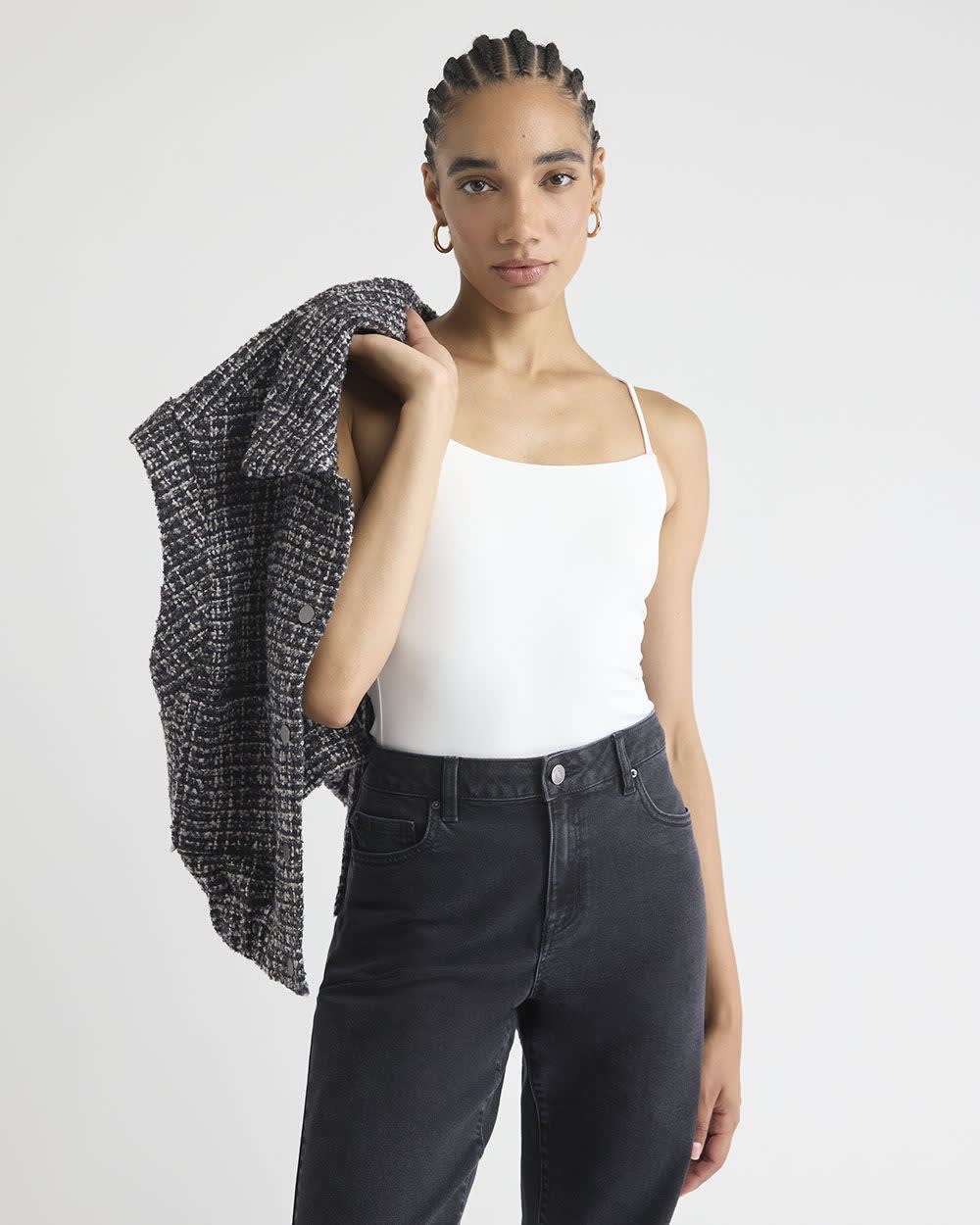 Nylon Scoop-Neck Cami rw&co Limited Time Discount