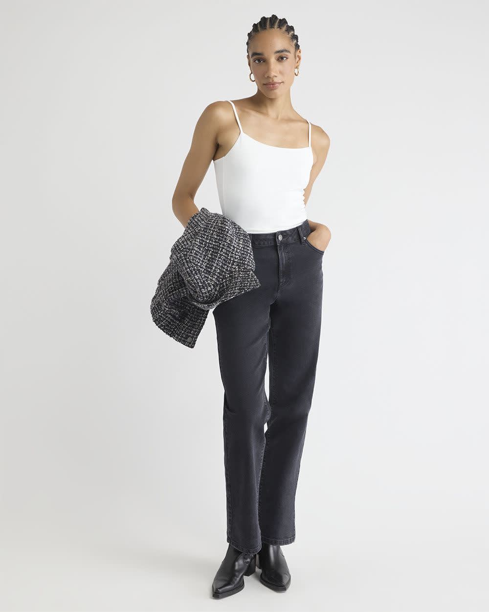 Nylon Scoop-Neck Cami rw&co Limited Time Discount