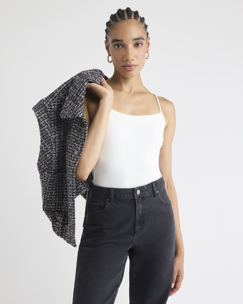 Nylon Scoop-Neck Cami rw&co Limited Time Discount