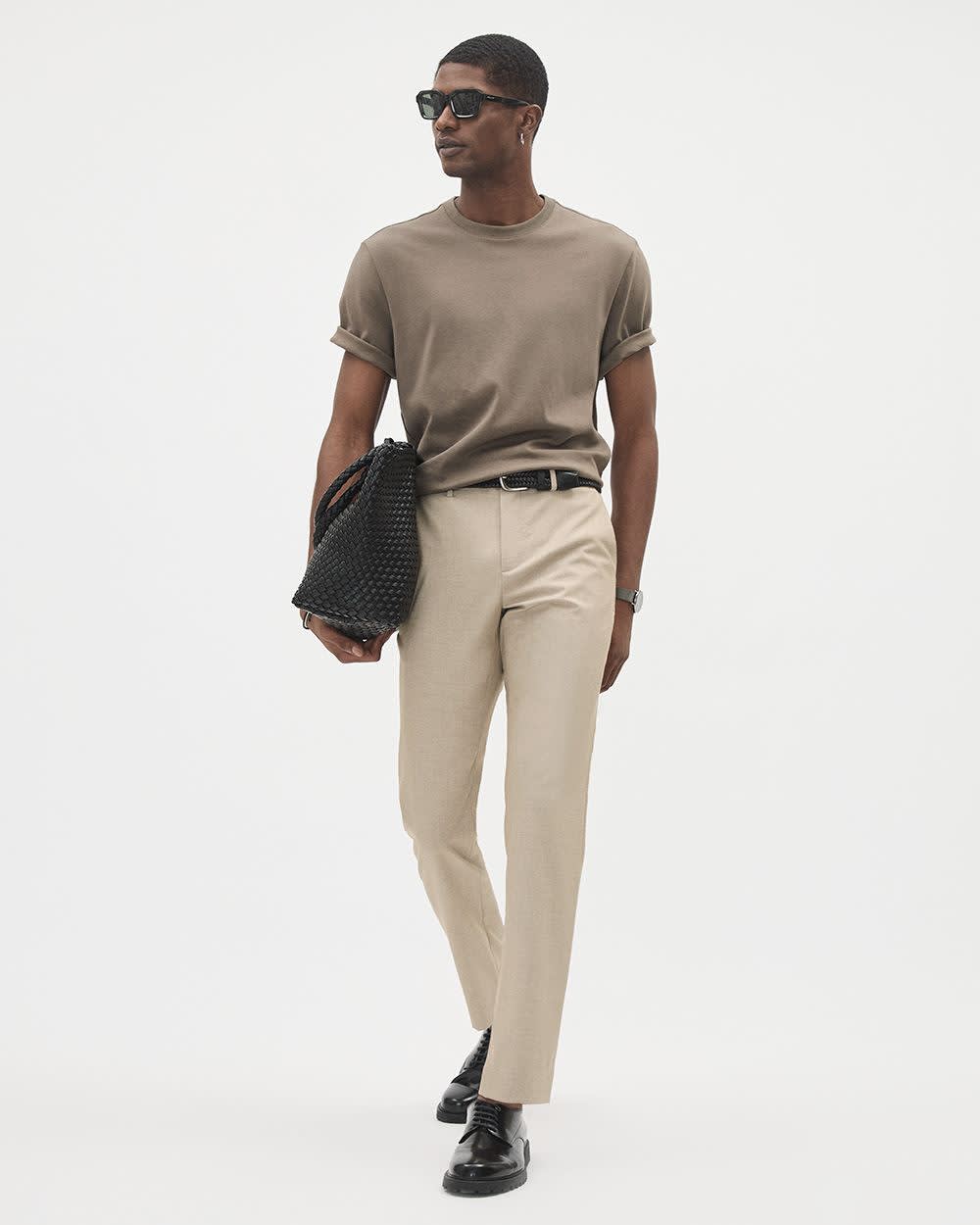 Refined Solid Interlock Cotton Crew-Neck Tee rw&co Special Promo Price