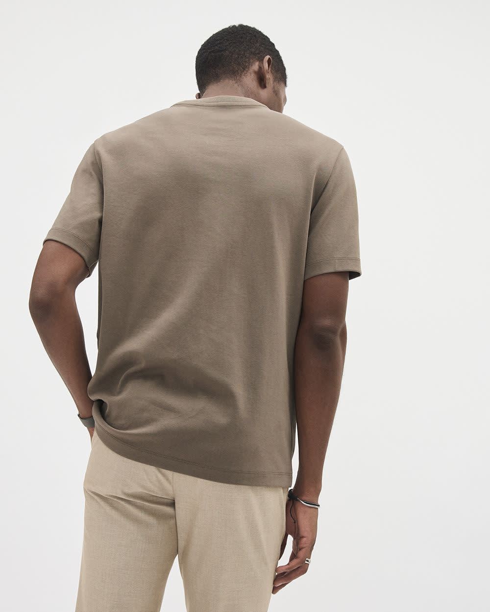 Refined Solid Interlock Cotton Crew-Neck Tee rw&co Special Promo Price