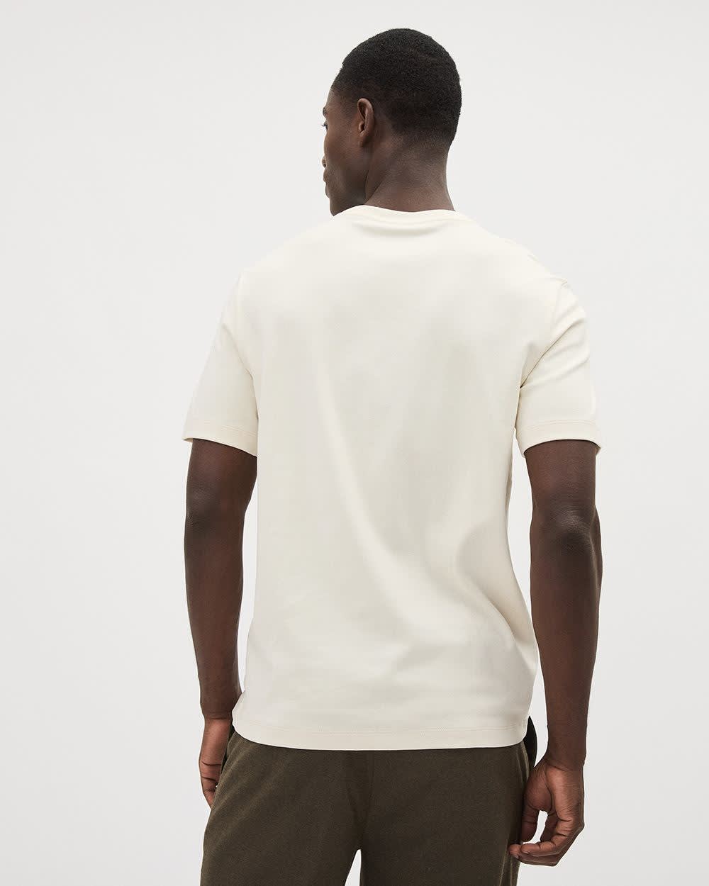 Refined Solid Interlock Cotton Crew-Neck Tee rw&co Special Promo Price