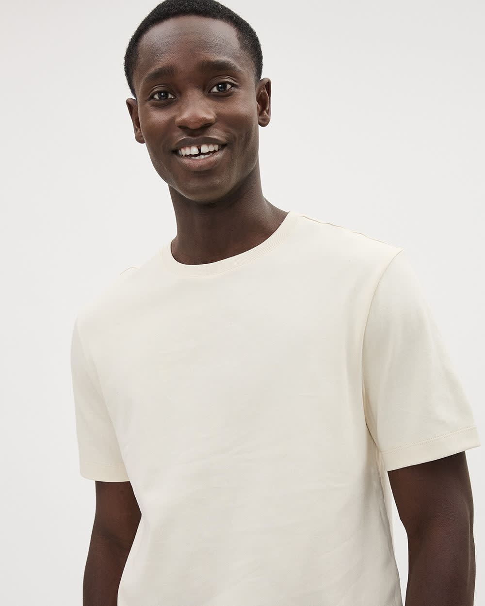 Refined Solid Interlock Cotton Crew-Neck Tee rw&co Special Promo Price
