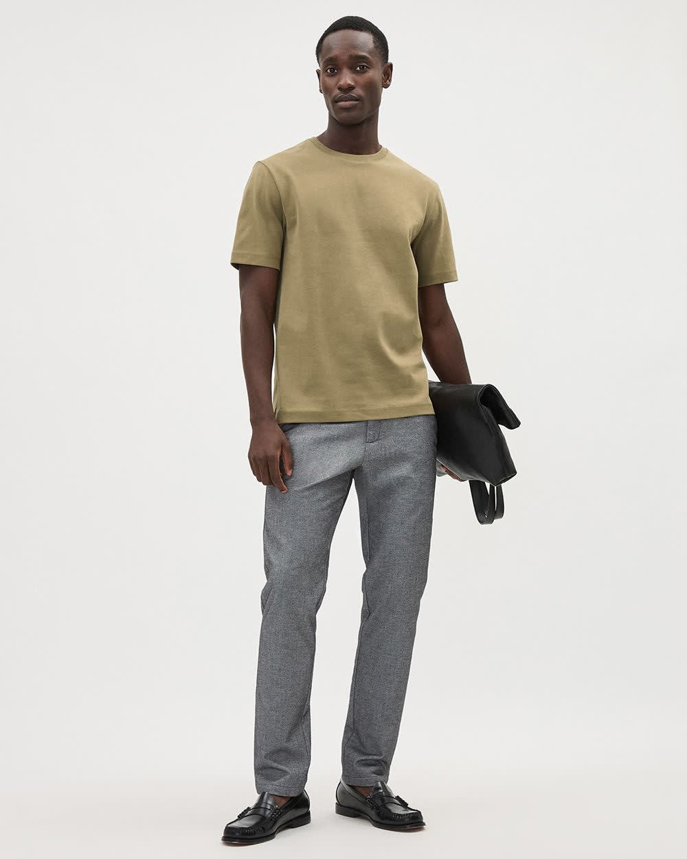 Refined Solid Interlock Cotton Crew-Neck Tee rw&co Special Promo Price