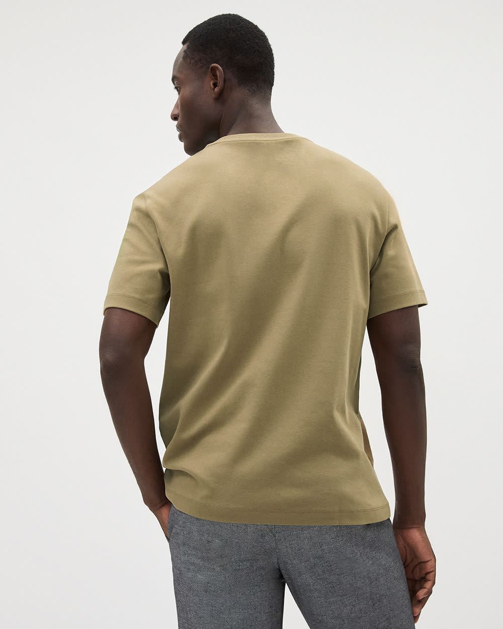 Refined Solid Interlock Cotton Crew-Neck Tee rw&co Special Promo Price
