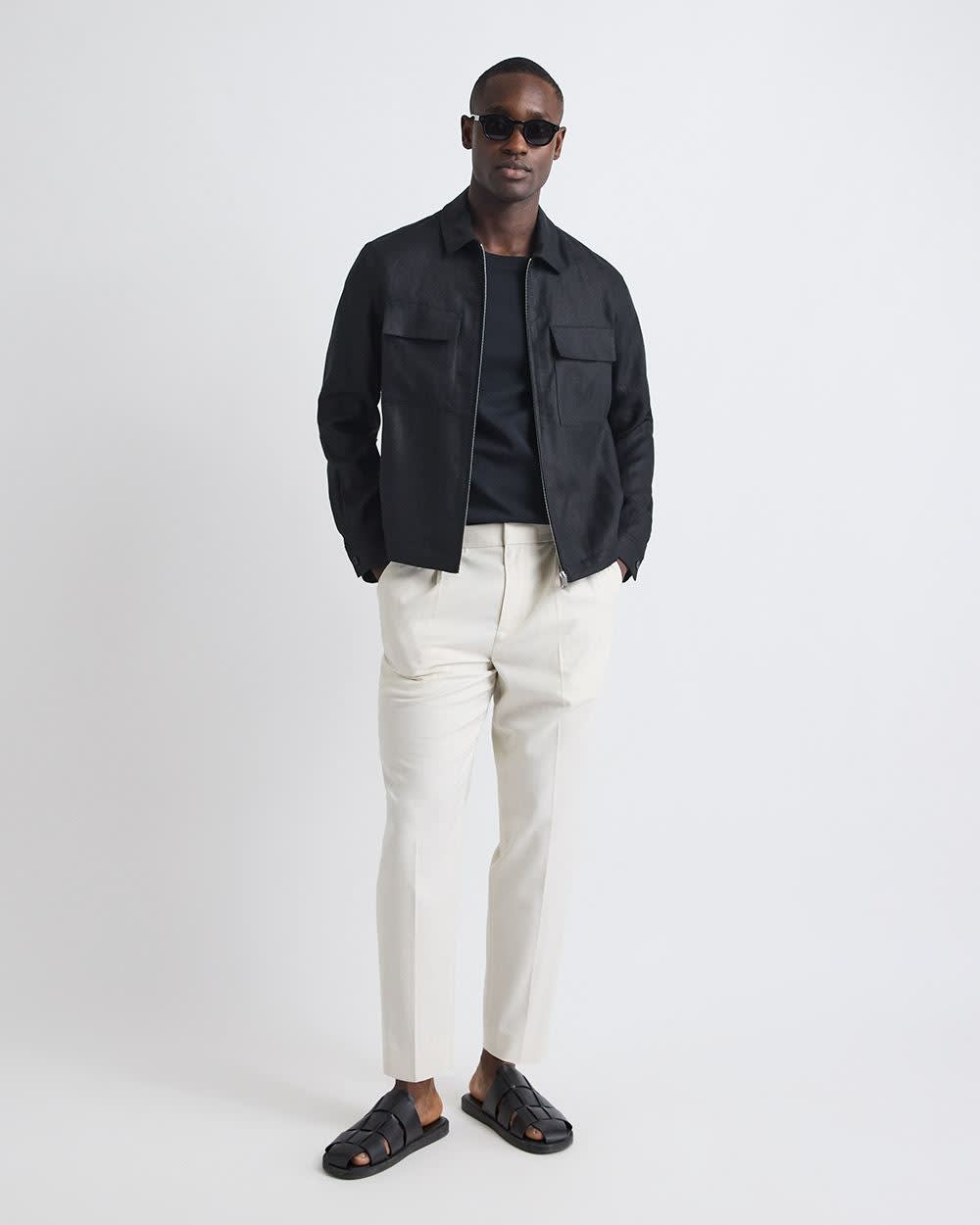 Refined Solid Interlock Cotton Crew-Neck Tee rw&co Special Promo Price