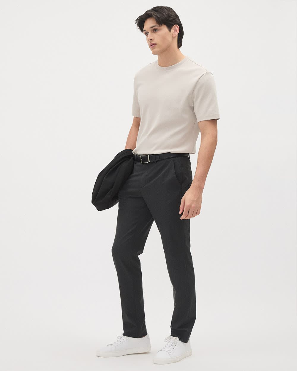 Refined Solid Interlock Cotton Crew-Neck Tee rw&co Special Promo Price