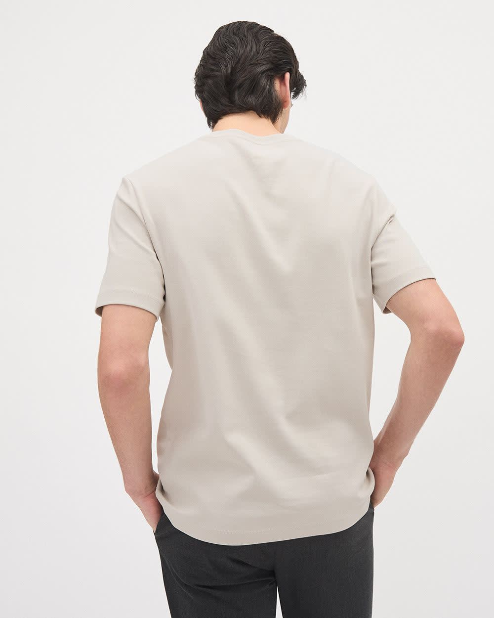 Refined Solid Interlock Cotton Crew-Neck Tee rw&co Special Promo Price