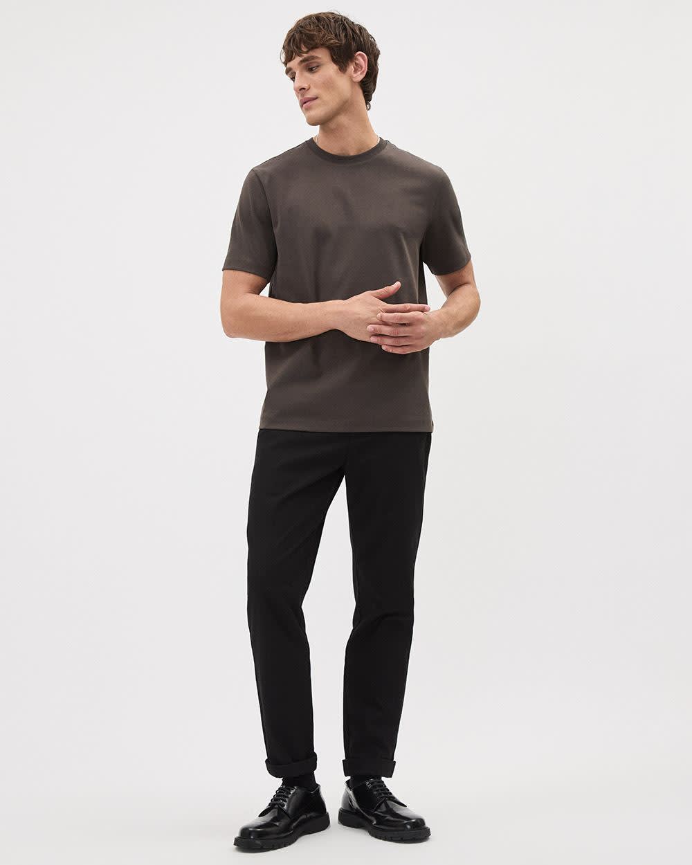 Refined Solid Interlock Cotton Crew-Neck Tee rw&co Special Promo Price