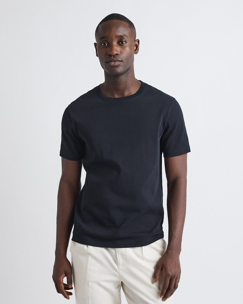 Refined Solid Interlock Cotton Crew-Neck Tee rw&co Special Promo Price