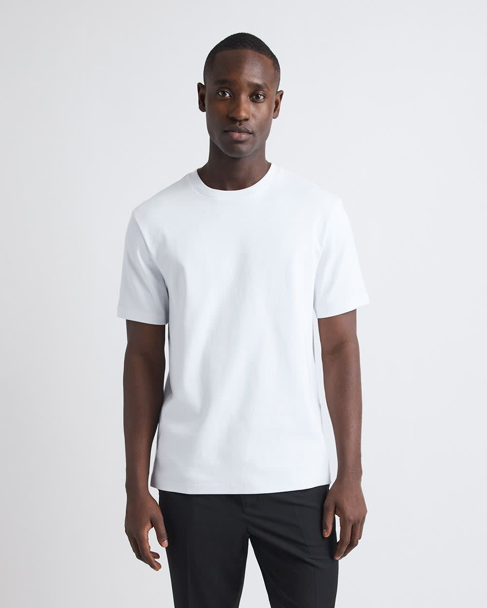 Refined Solid Interlock Cotton Crew-Neck Tee rw&co Special Promo Price