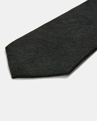 Paisley Black on Black Regular Tie rw&co Limited Time Discount