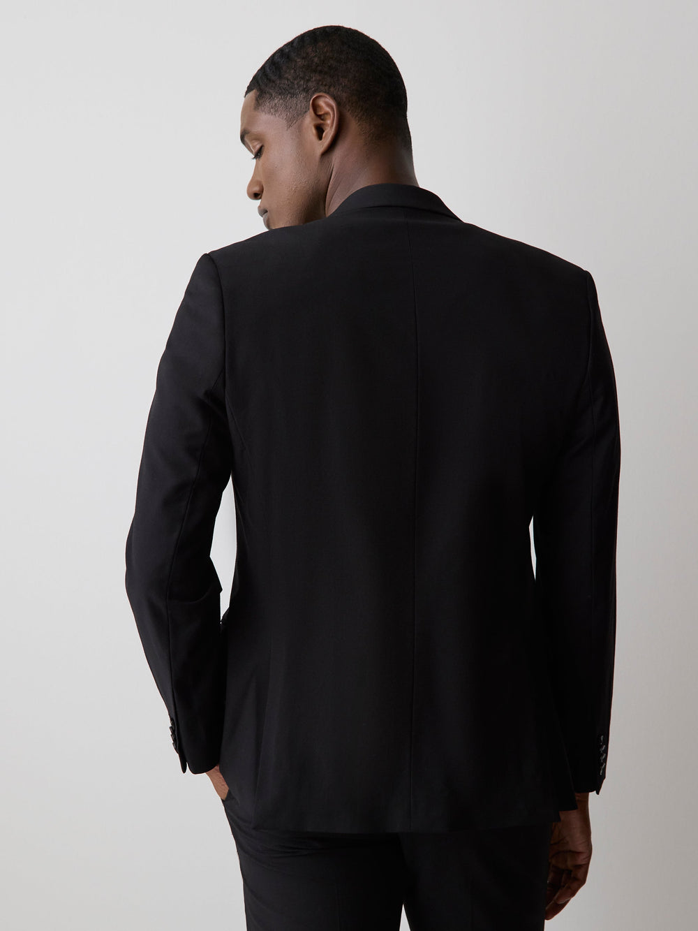 Essential Tailored Fit Wool-Blend Suit Blazer rw&co On Sale