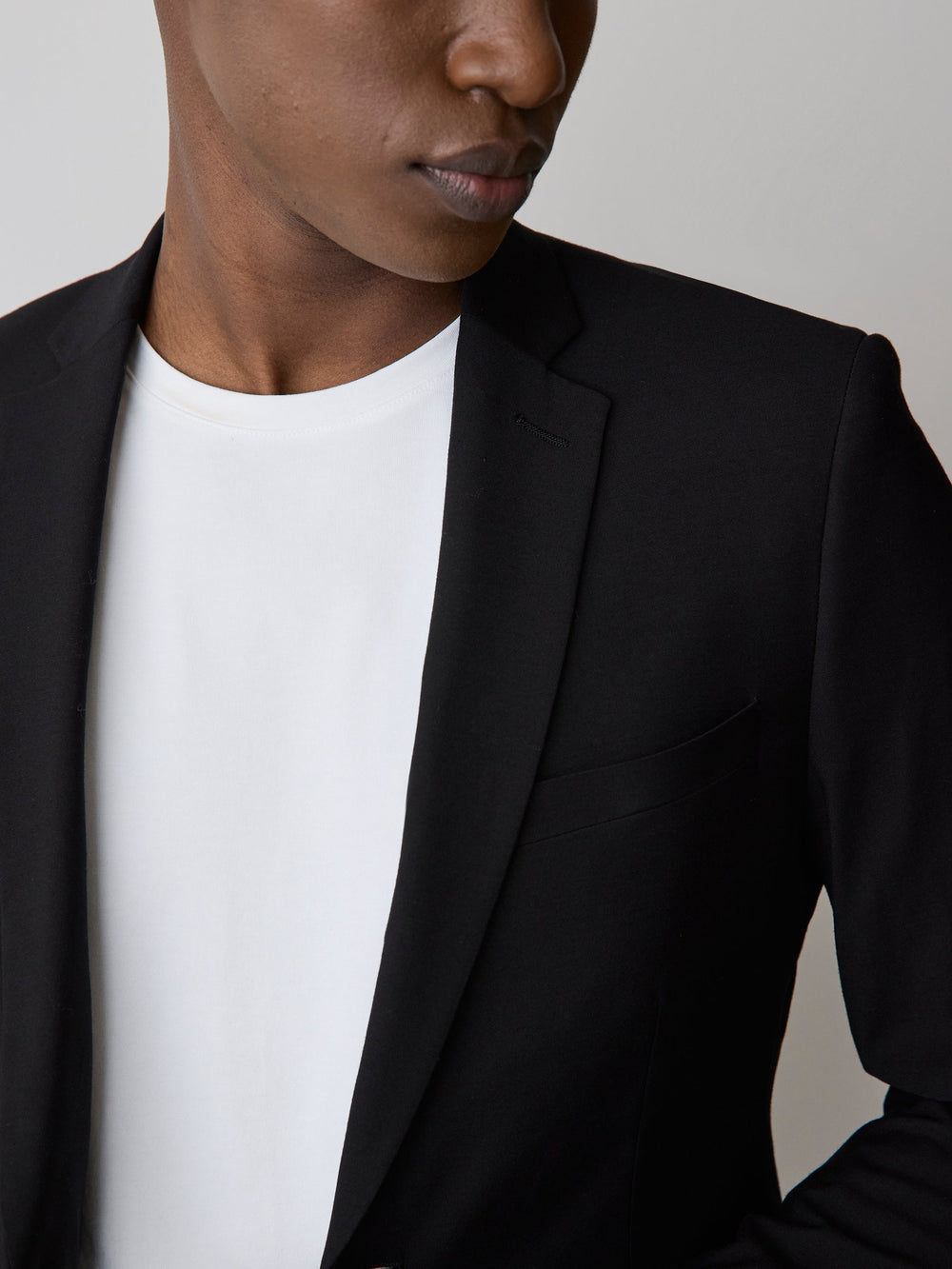 Essential Tailored Fit Wool-Blend Suit Blazer rw&co On Sale