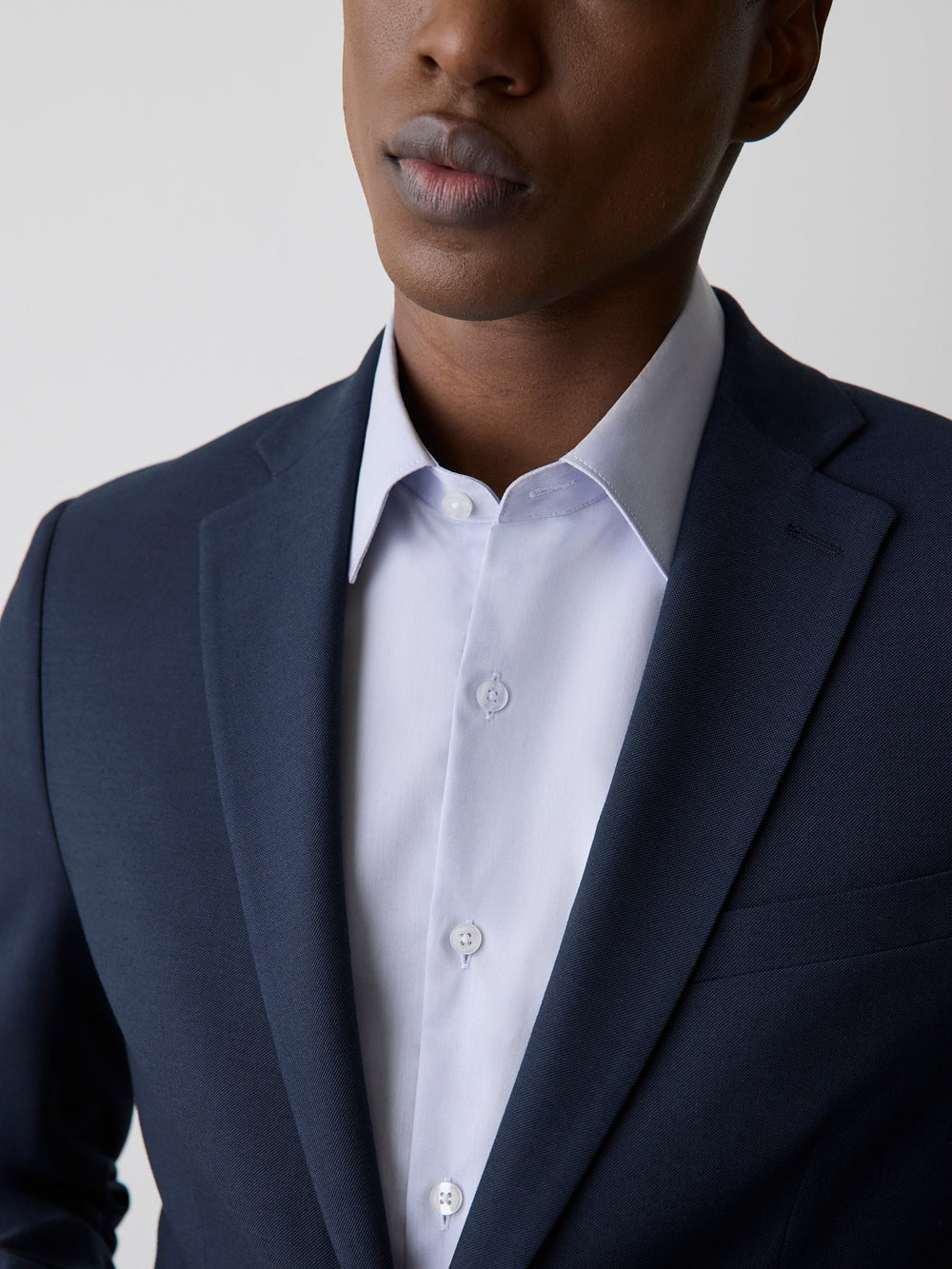 Essential Tailored Fit Navy Blue Suit Blazer rw&co Exclusive Sale Price