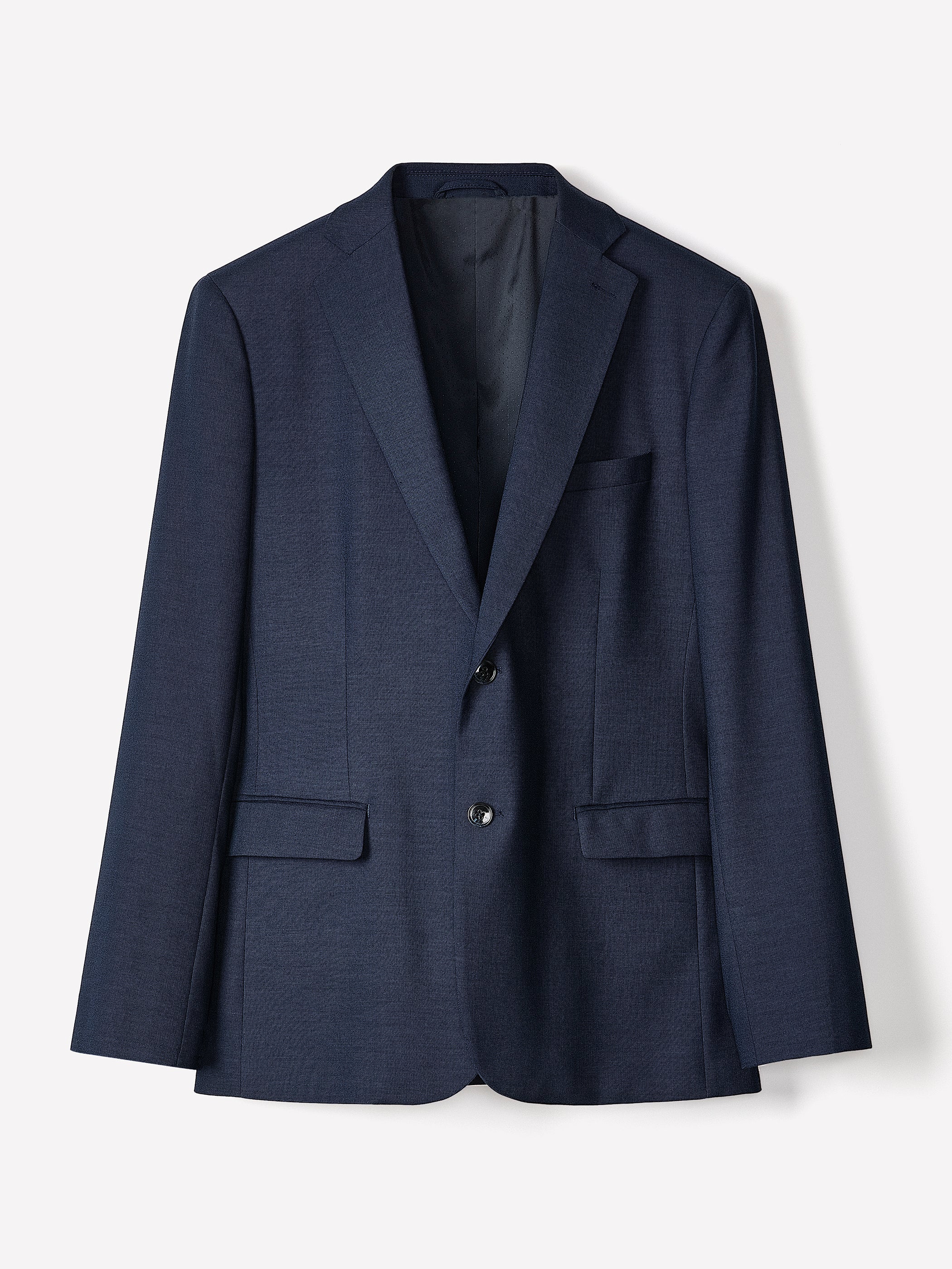 Essential Tailored Fit Navy Blue Suit Blazer rw&co Exclusive Sale Price