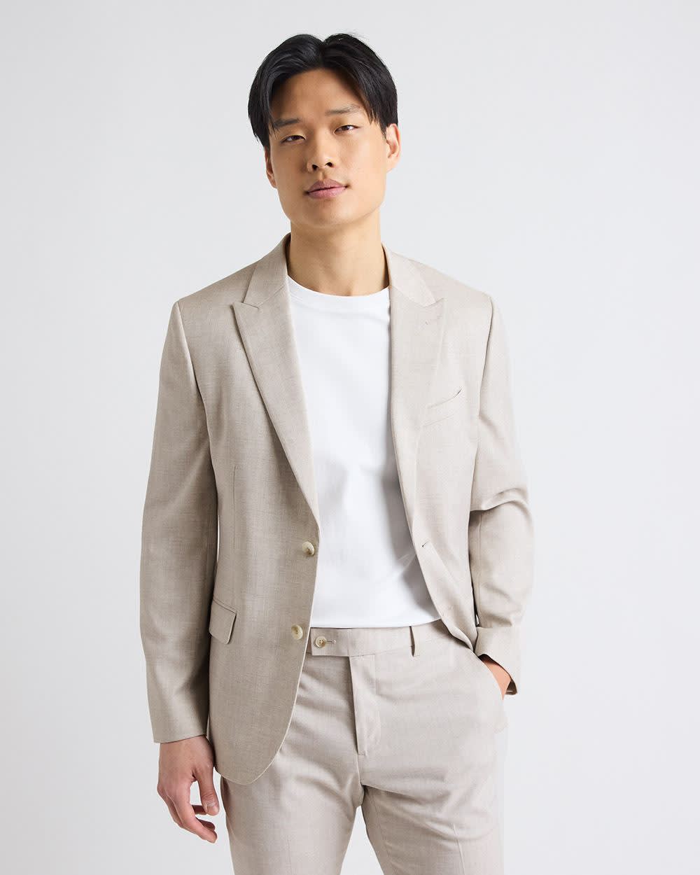 Slim Fit Stone Suit Blazer rw&co Limited Time Discount