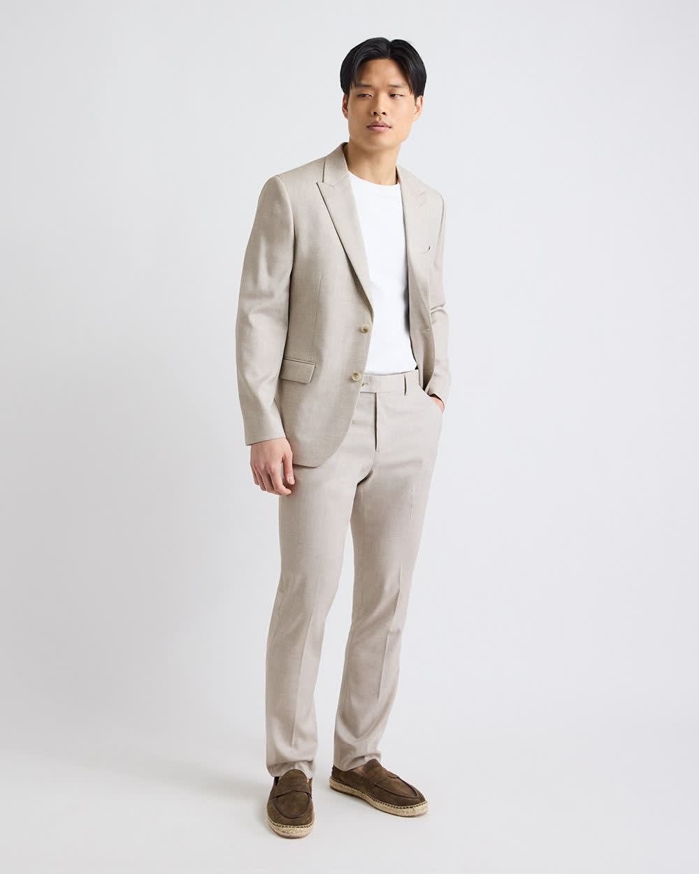 Slim Fit Stone Suit Blazer rw&co Limited Time Discount