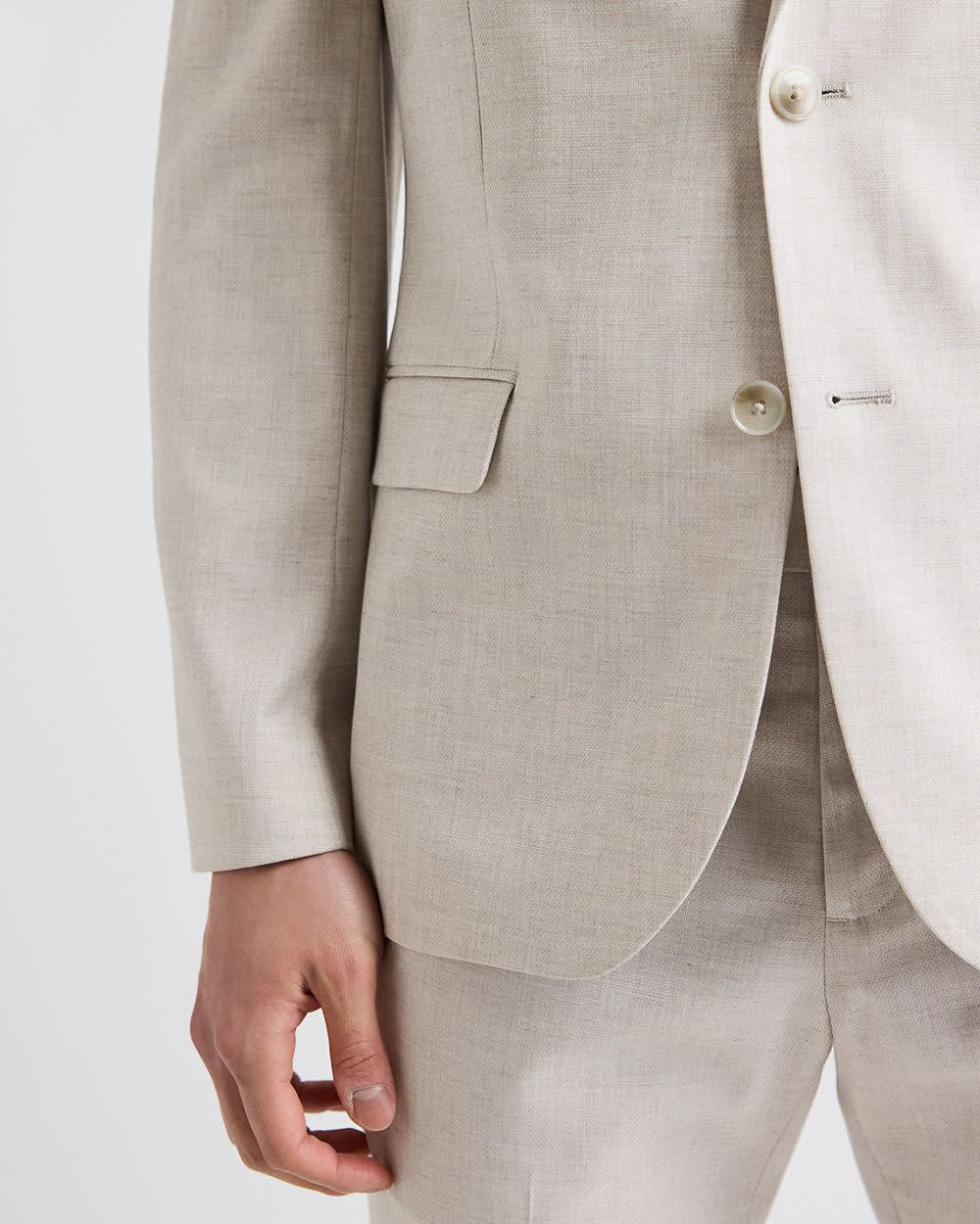 Slim Fit Stone Suit Blazer rw&co Limited Time Discount