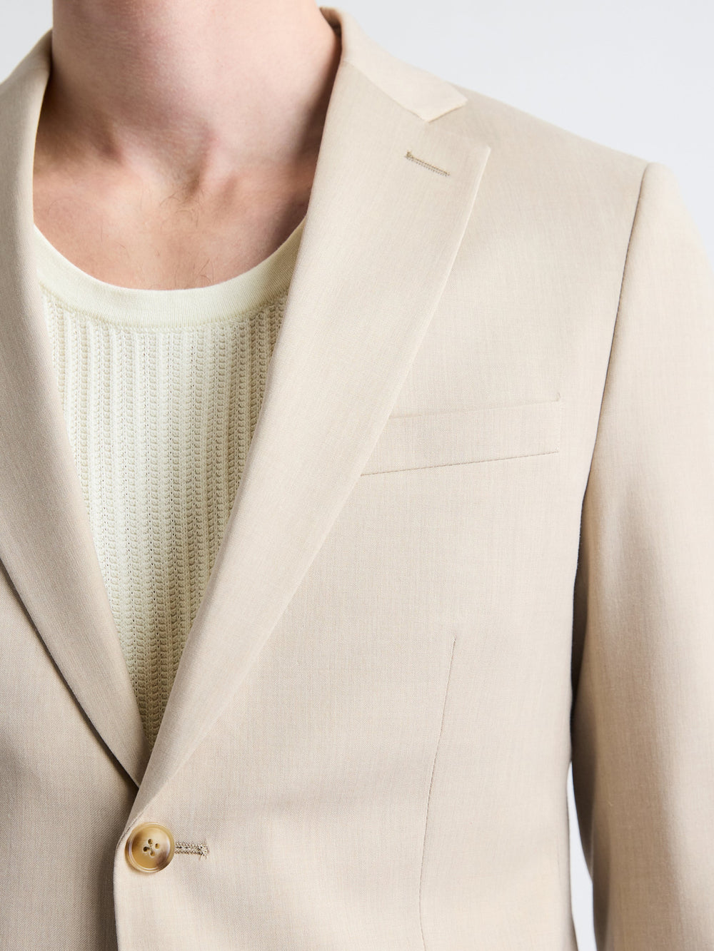 Slim Fit Beige Suit Blazer rw&co On Sale
