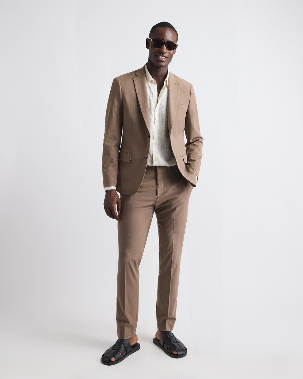 Slim-Fit Rose Taupe Suit Pant rw&co On Sale