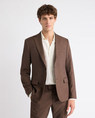 Slim Fit Brown Suit Blazer rw&co Exclusive Sale Price