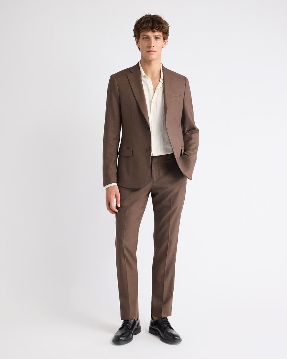 Slim Fit Brown Suit Pant rw&co Great Value Deal