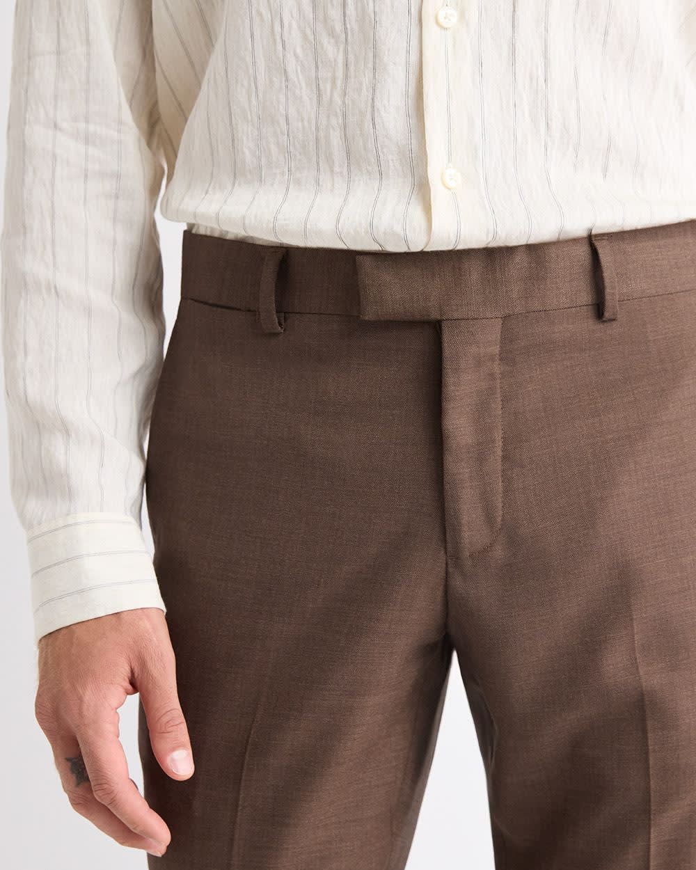 Slim Fit Brown Suit Pant rw&co Great Value Deal