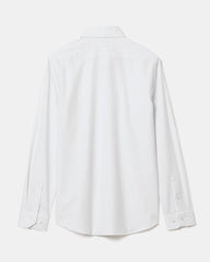 White Slim Fit Dress Shirt with Grey Micro Dots rw&co Special Offer