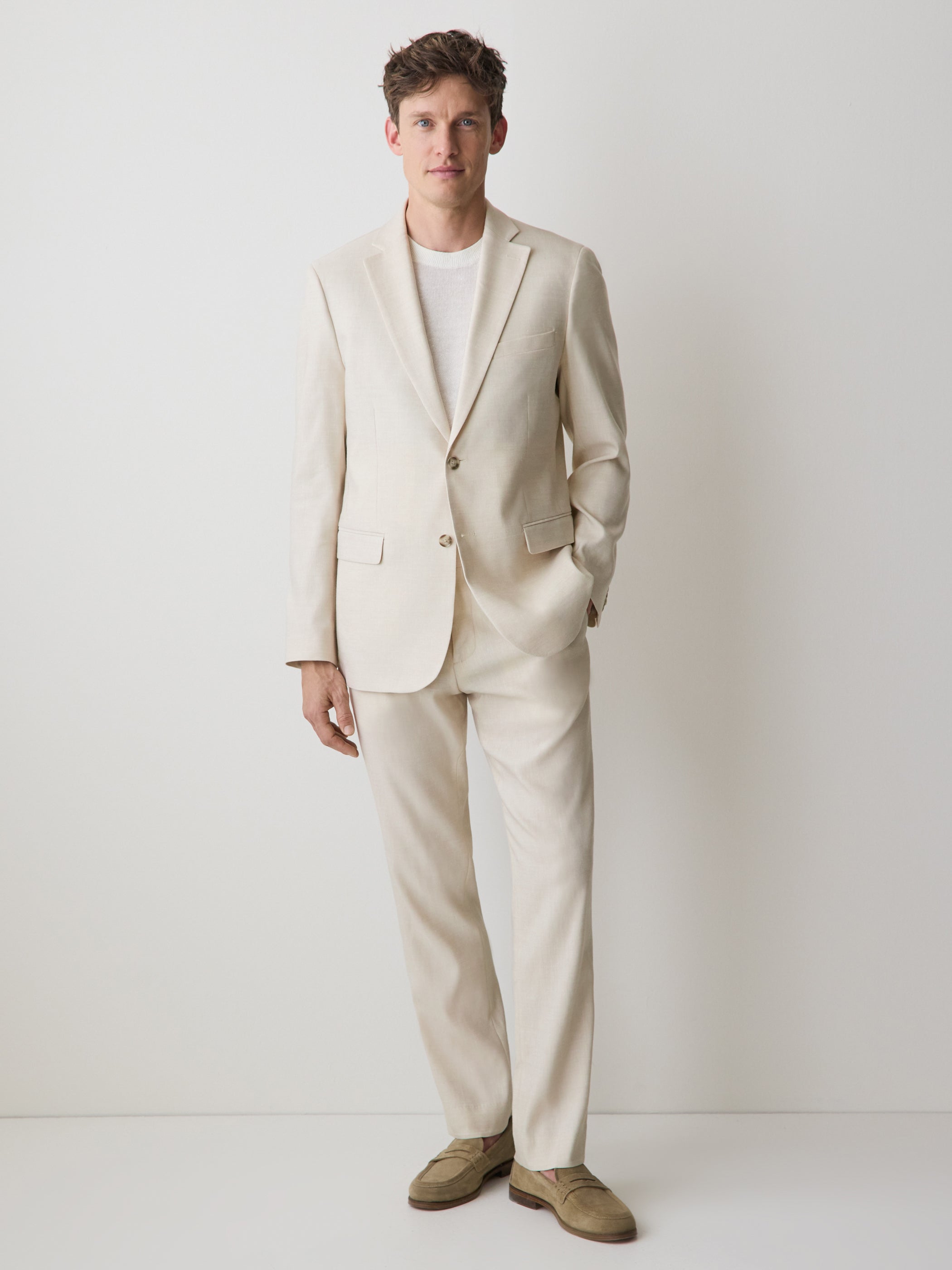 Tailored Fit Stretch Linen Blazer rw&co Special Promo Price