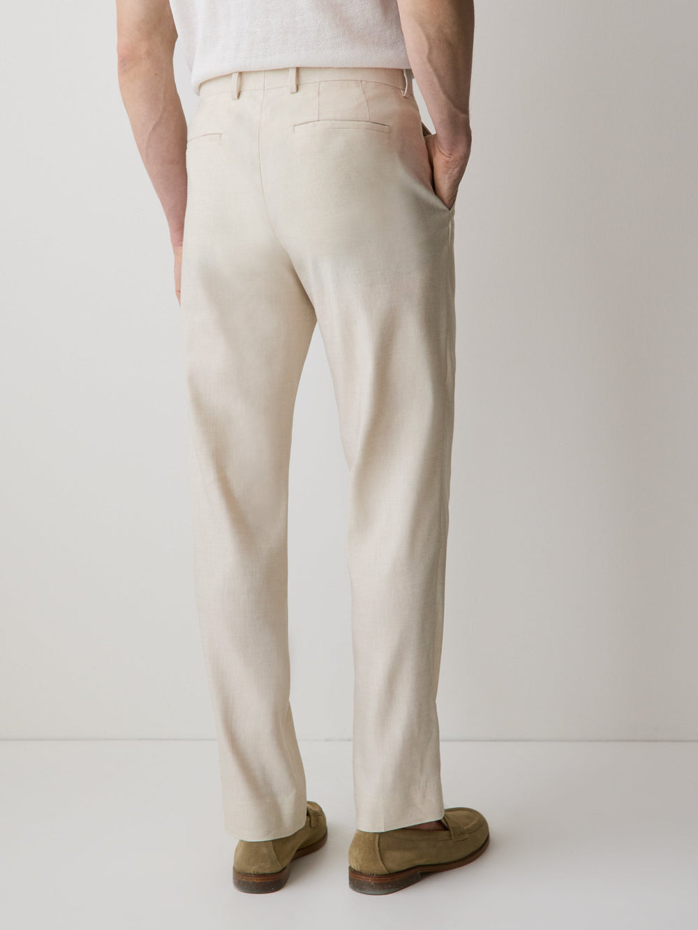 Tailored-Fit Linen Suit Pant rw&co Great Value Deal