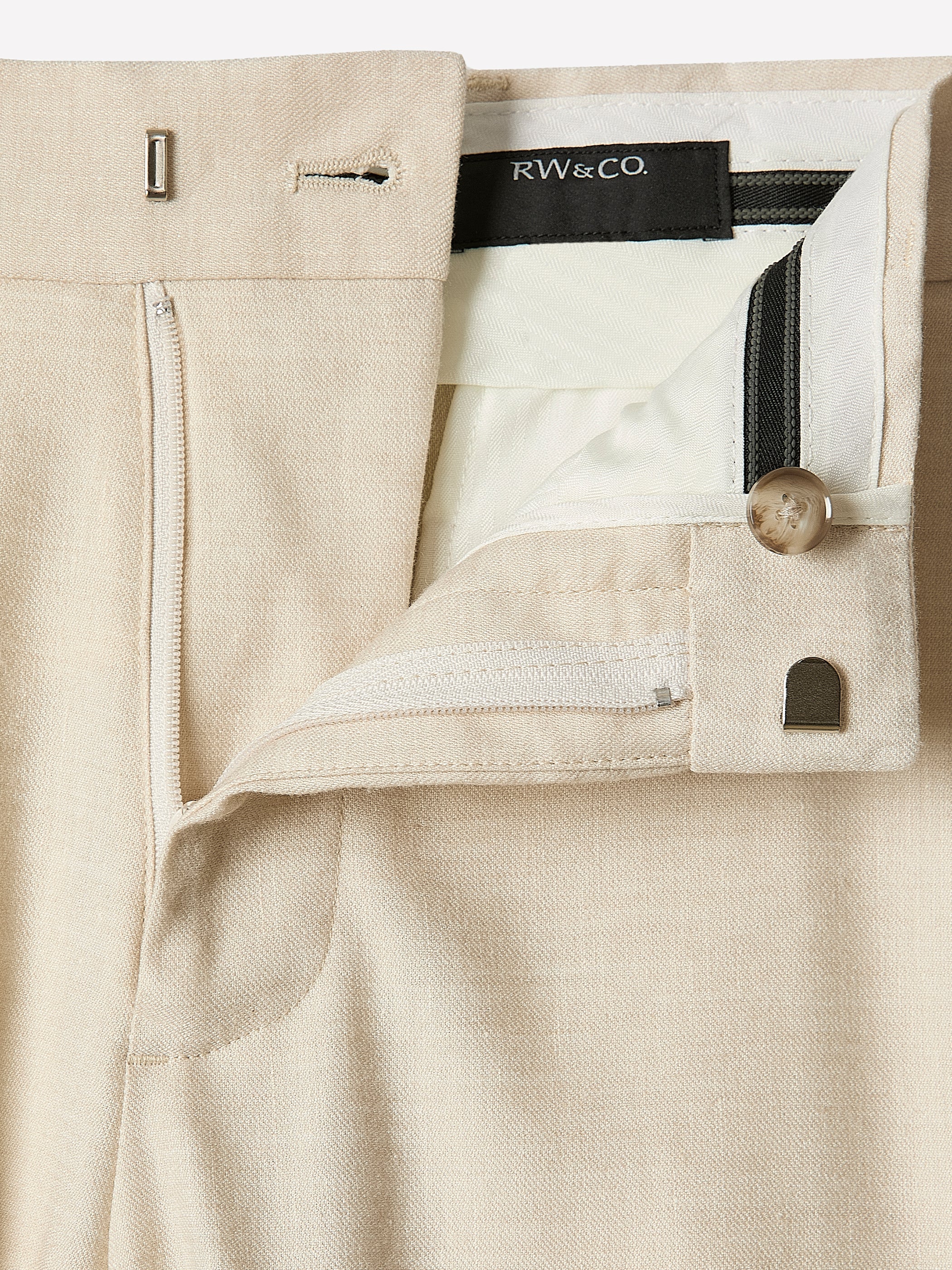 Tailored-Fit Linen Suit Pant rw&co Great Value Deal