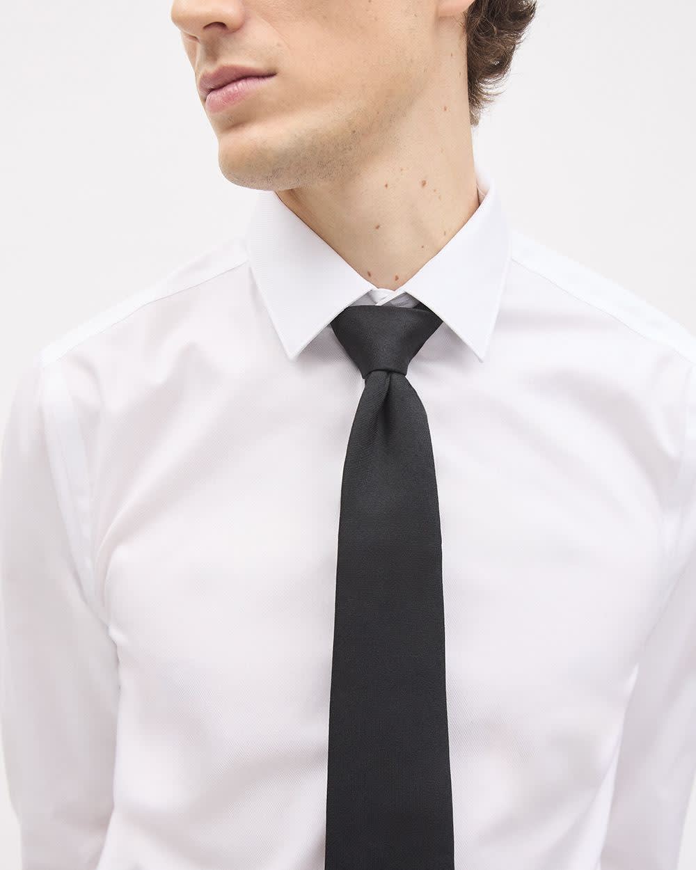Black Linen-Blend Wide Tie rw&co Special Offer